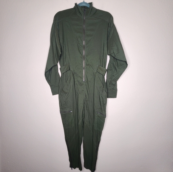 Athleta Green Lenox Parachute Jumpsuit 6 - Picture 3 of 9